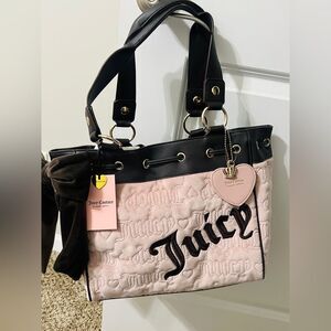 Juicy Couture Vintage Dreams Tote Daydreamer HTF dusty blush amd chocolate